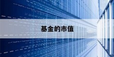 基金的市值(基金的市值在哪里查看)