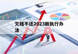 欠钱不还2023新执行办法(失信人欠钱不还2023新执行办法)