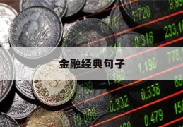 金融经典句子(金融的经典句子)