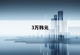 3万韩元(1000万韩元)