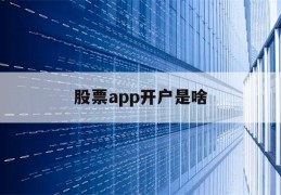 股票app开户是啥(股票开户在app上好还是去证券所好)