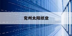 兖州太阳纸业(兖州太阳纸业招聘信息2023)