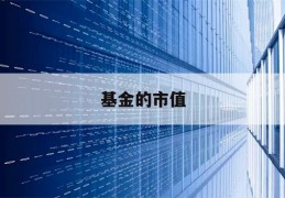 基金的市值(基金的市值在哪里查看)