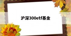 沪深300etf基金(沪深300etf基金排名)