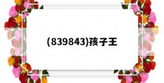 (839843)孩子王(孩子王draksun)