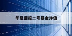 华夏回报二号基金净值(华夏回报二号基金净值是多少?)