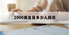 1000美金是多少人民币(1000美金是多少人民币2022)