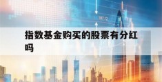 关于指数基金购买的股票有分红吗的信息