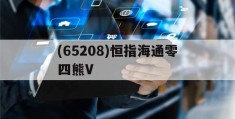 关于(65208)恒指海通零四熊V的信息