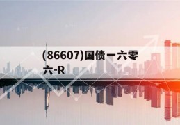 (86607)国债一六零六-R(国债161708)