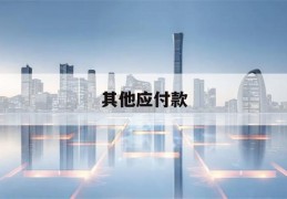 其他应付款(其他应付款是负数怎么调账)