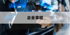 企业章程(企业章程 公司章程)