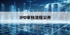 IPO审核流程公开(ipo审核状态有哪些)