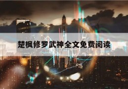 楚枫修罗武神全文免费阅读(楚枫修罗武神全文免费阅读电子书)