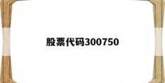 股票代码300750(股票代码300开头是什么股票)