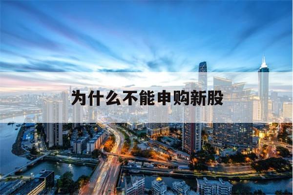 为什么不能申购新股(为什么不能申购新股票)