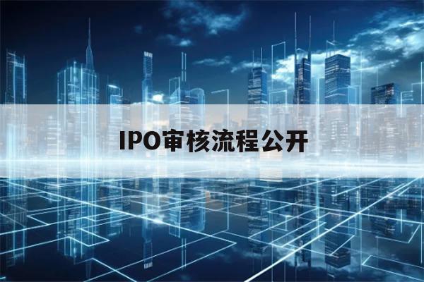 IPO审核流程公开(ipo审核状态有哪些)