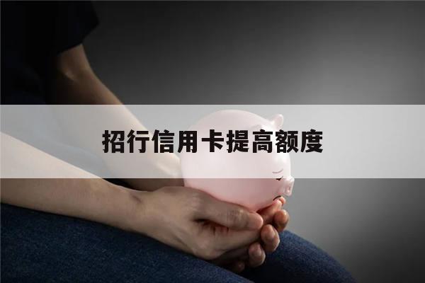 招行信用卡提高额度(招行信用卡提高额度的方法)