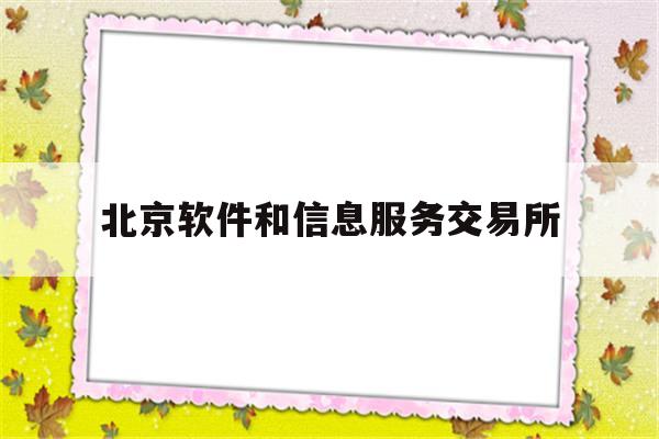 北京软件和信息服务交易所(北京软件和信息服务交易所有限公司怎么样)